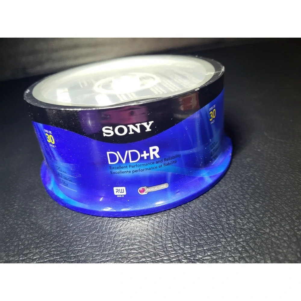 Sony DVD+R 30DPR47RS4 Recordable Media 1X - 16X 120 min 4.7GB 30-Pack Spindle